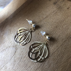Boucles d'oreille vue de près