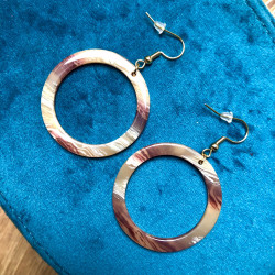 Boucles d'oreilles cercle acétate