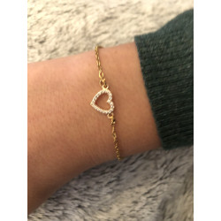 Bracelet doré coeur