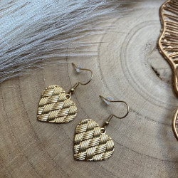 Boucles d'oreilles dorées coeur