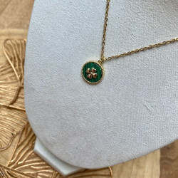 Collier doré trèfle