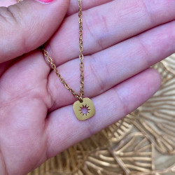 Collier doré soleil