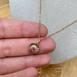 collier doré rose