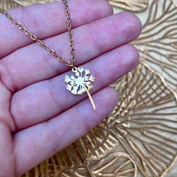 Collier pendentif pissenlit