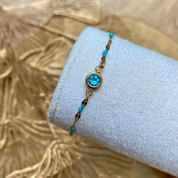 bracelet connecteur bleu