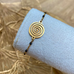 Bracelet doré spirale