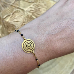 Bracelet doré et noir