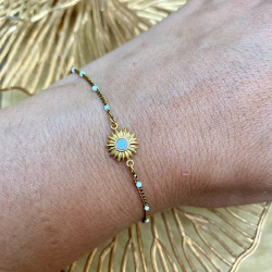 bracelet doré soleil