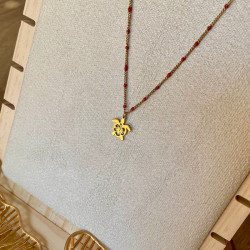 Collier doré TORTUE