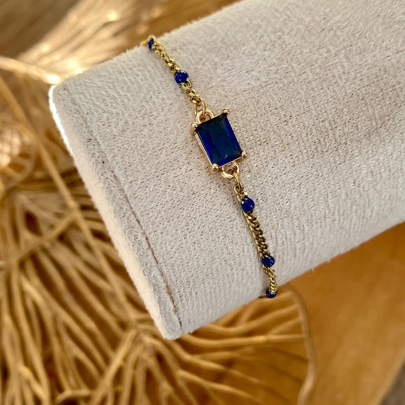 bracelet bleu saphir
