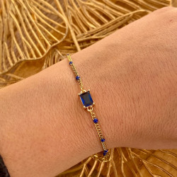 bracelet acier inoxydable et verre