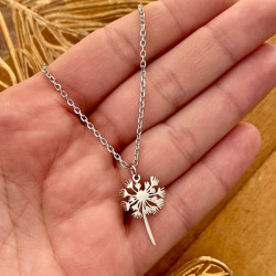 collier pendentif pissenlit