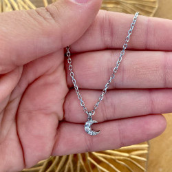 collier chaine argenté
