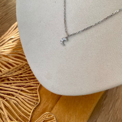 collier pendentif lune argent