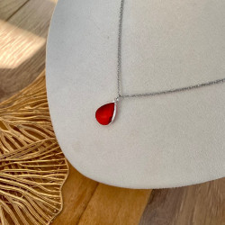 Collier argenté FACETTE