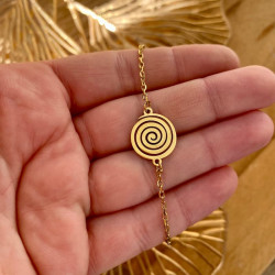 bracelet doré spirale