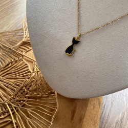 Collier doré CHAT