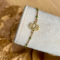Bracelet doré FLEUR DE LOTUS