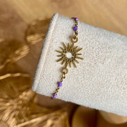 Bracelet doré SOLEIL VIOLET