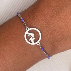 Bracelet argenté MONTAGNE...
