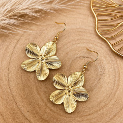 Boucles d'oreilles dorées...