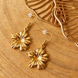 Boucles d'oreilles dorées...