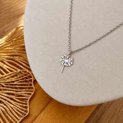 Collier argenté PISSENLIT