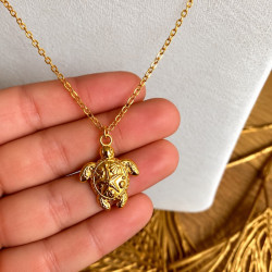 Collier doré TORTUE MARINE