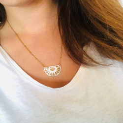 Collier doré rayon de soleil
