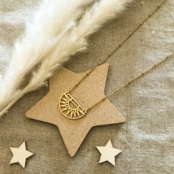 collier doré rayon de soleil